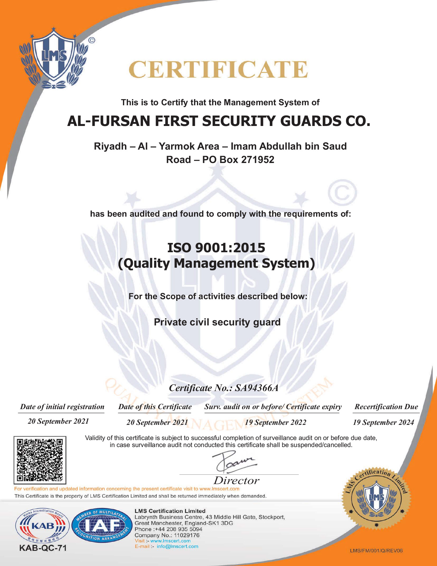 ISO 9001:2015